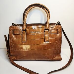 Michael Kors Brown Crocodile-Embossed Women's Bag